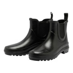 Grand Step Shoes Rubber Boots Vickie (Chelsea Boot made of Natural Rubber) black Ladies
